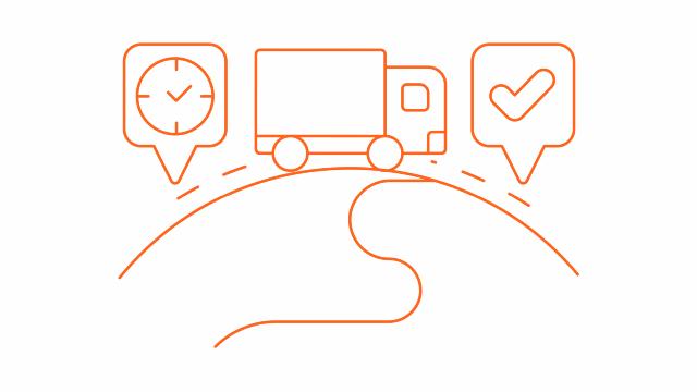 Ordrer og leverings ikon