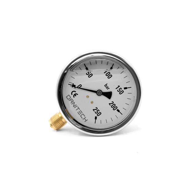 Manometer Ø100 0-250 bar stand