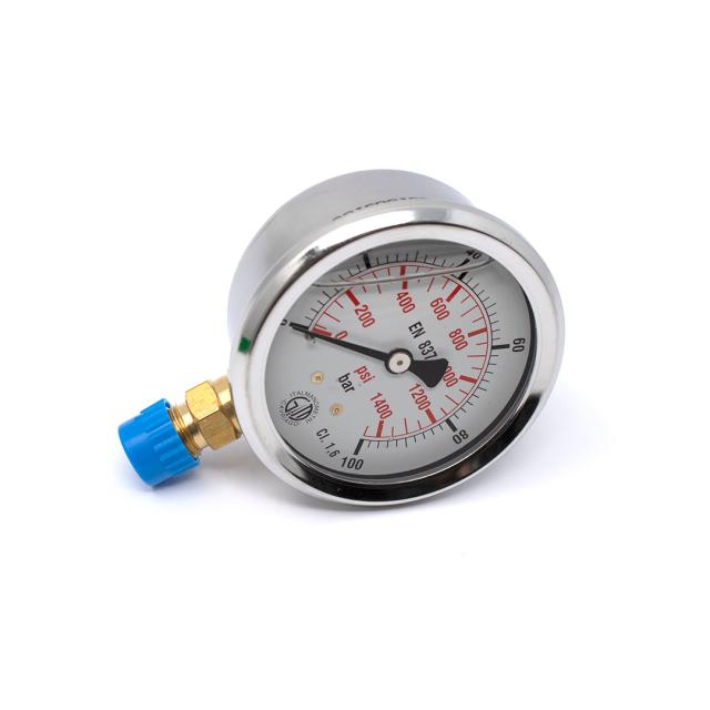 Manometer Ø63 0-100 bar stand.