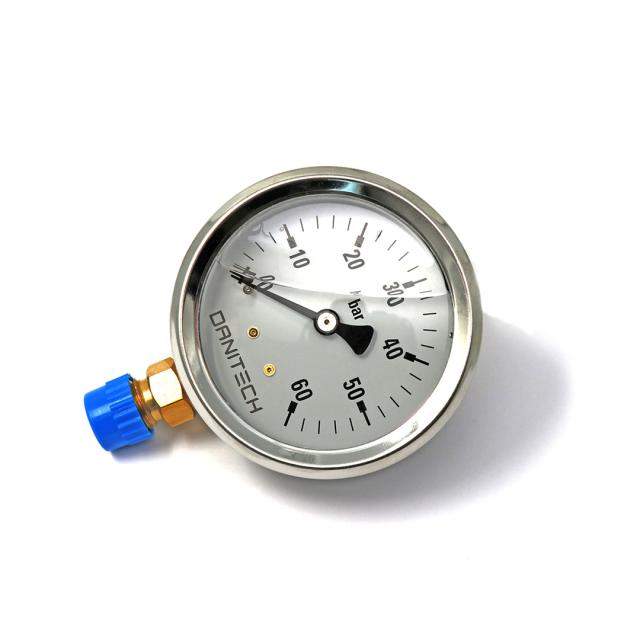 Manometer Ø63 0-60 bar stand.