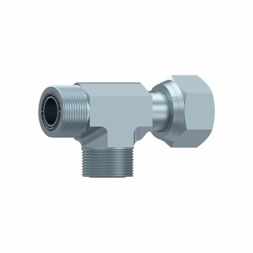 Swivel Run Tee (L) ORFS Male - ORFS Swivel female - ORFS Male