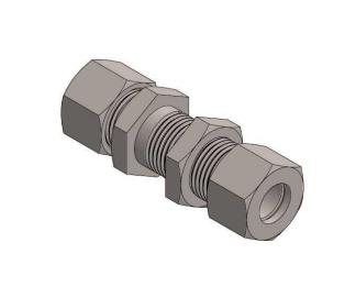 Straight Bulkhead Union  with union nut - AISI 316L