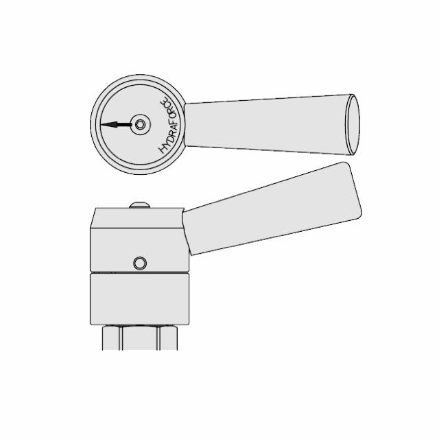 Lever handle, 2 Pos. Detent