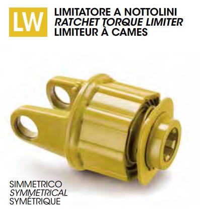 B4 Standard PTO Shaft 910mm - 1 3/8 Z6 Yoke Push-pin x 1 3/8 Z6 LW4 - Ratchet torque limiter (symmetrical) Ball collar