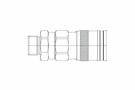 Quick coupling MQS-F -  Female Flat Face - Metric Male