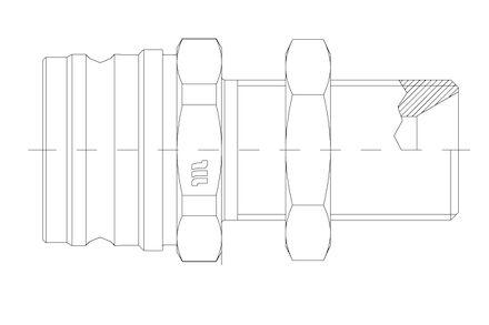 Lynkobling bremse MQS-VB -  Han Lynkobling - Metrisk skot 60°