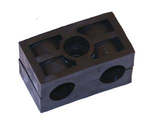 Rubber parts twin clamp body