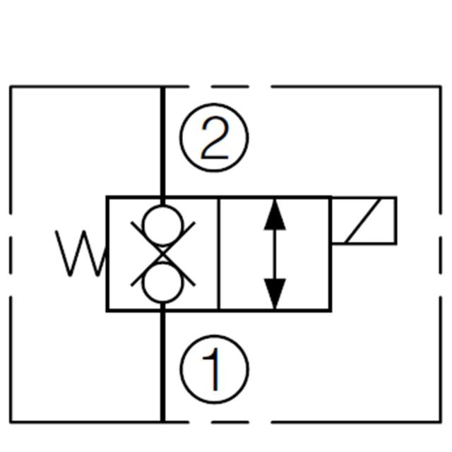 10 Cartridge valve NC, 40 Ltr