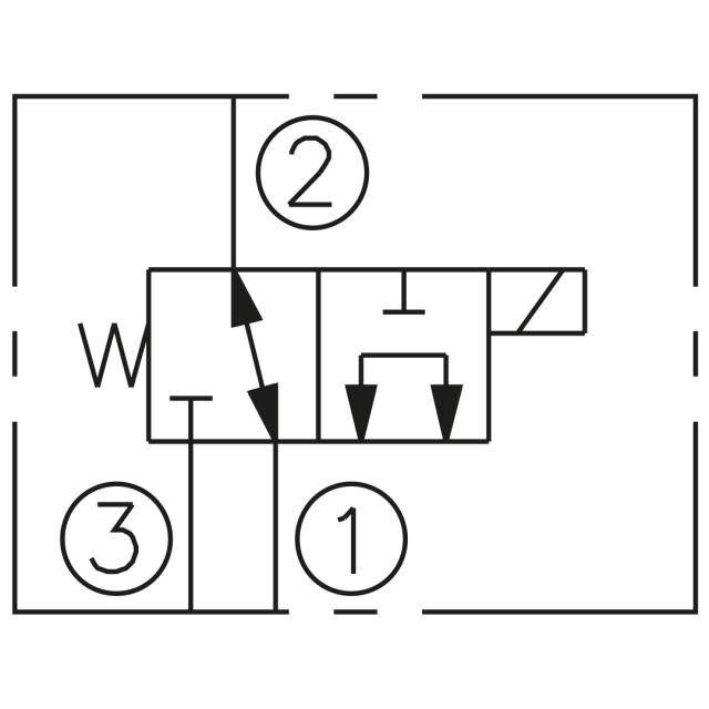 10 3/2-way cartridge valve, 22 Ltr