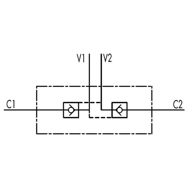 Pilot Operated Checkvalve, Double, 1/4″