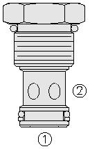 12 Checkvalve Cartridge, 0,34 bar