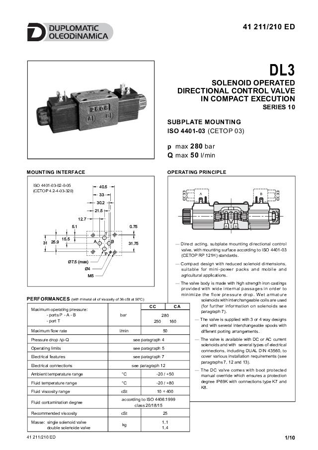 NG06 magnetventil 24 V DC