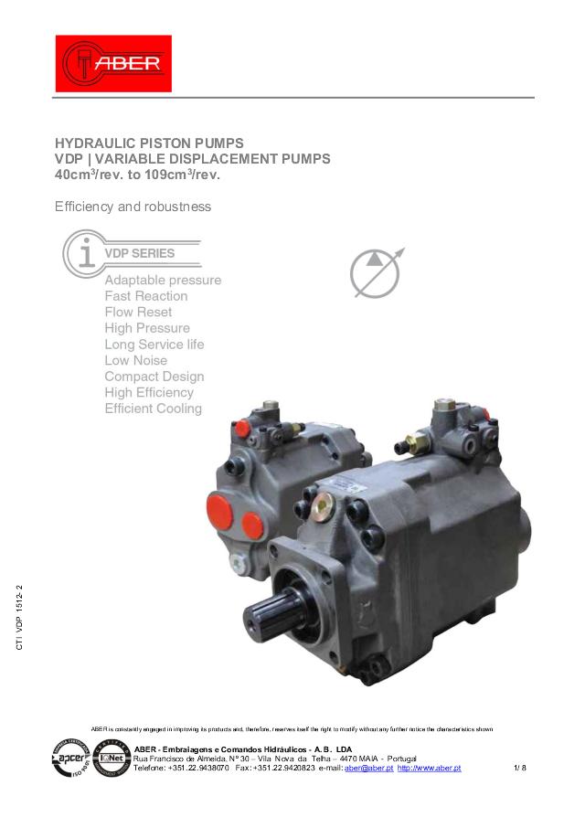 Stempelpumpe Variable 109cc Right