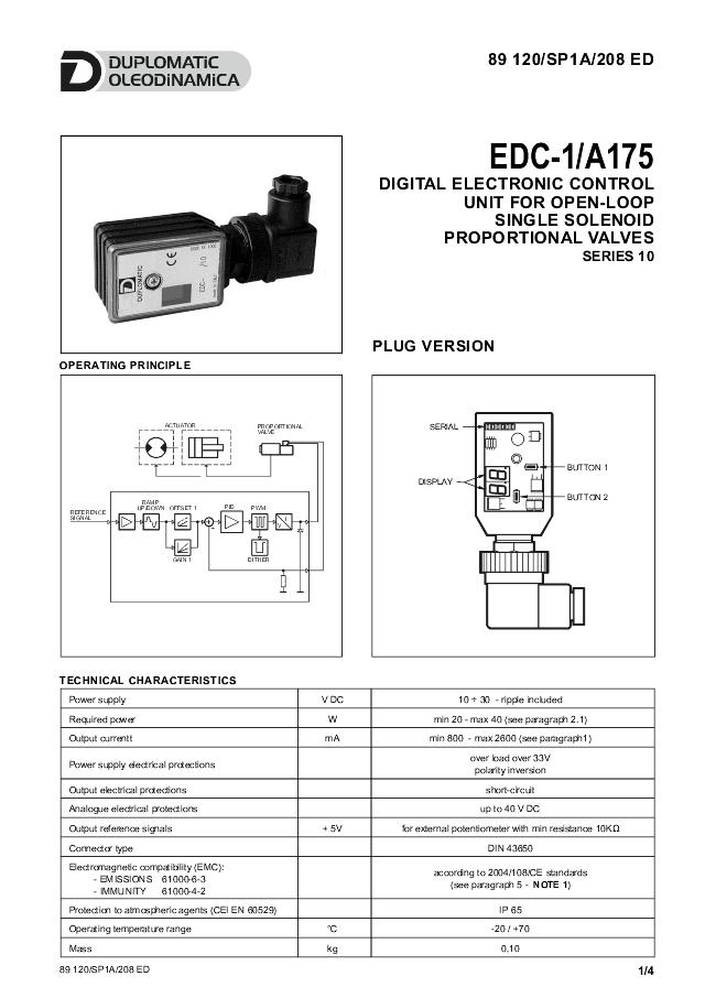 Stik proportional EDC-112/10E2
