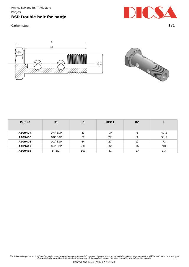Dobbelt Banjobolt BSP