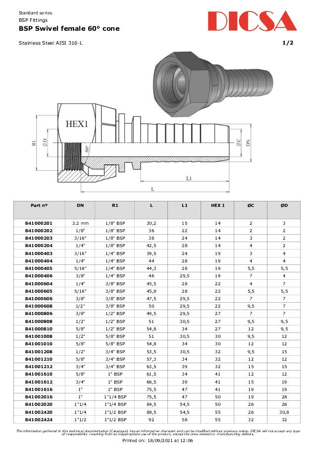 BSP Indstik Hun - AISI 316L