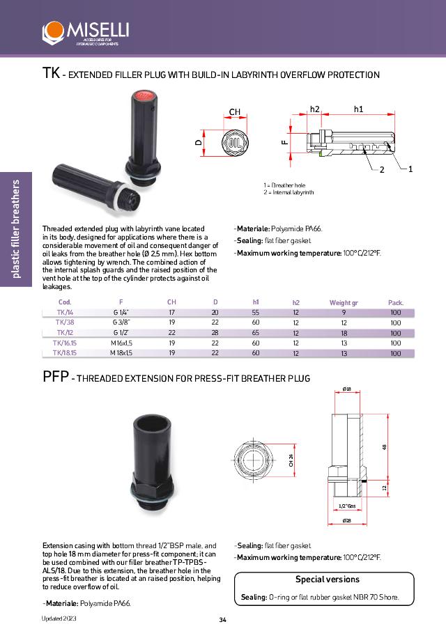 Breather lang med labyrint 1/2″