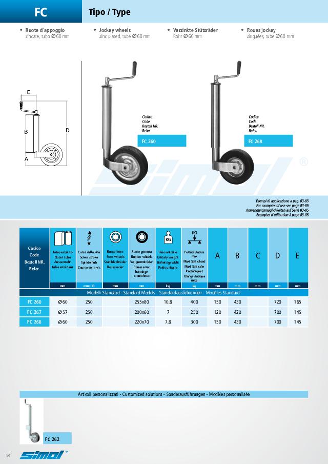 Trailerhjul H.D. 200x60 ø60