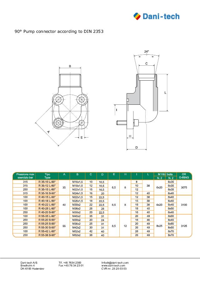 Portflange R55-35L-90°