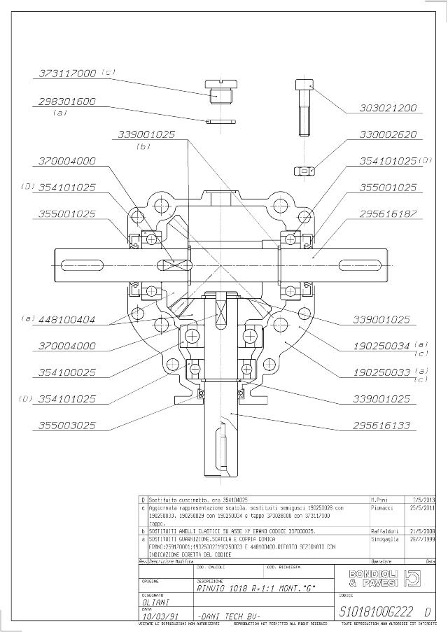 S1018 T-Gear 1:1 - X= Ø25 h8 - Y= Ø25 h8 - Z= Ø25 h8