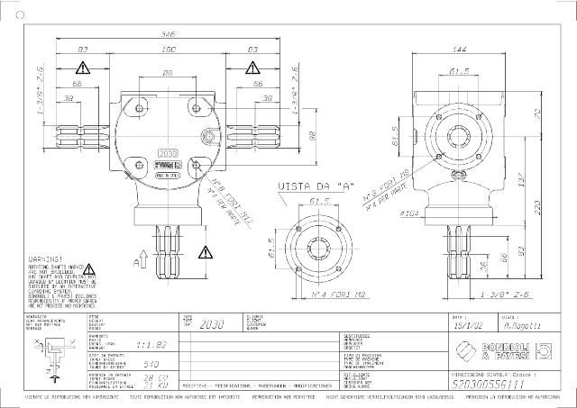 S2030 T-Gear 1:1,82 - X= 1 3/8″ Z6 - Y= 1 3/8″ Z6 - Z= 1 3/8″ Z6