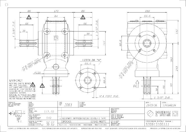 S2061 T-Gear 1:3,1 - X= 1 3/8″ Z6 - Y= 1 3/8″ Z6 - Z= 1 3/8″ Z6
