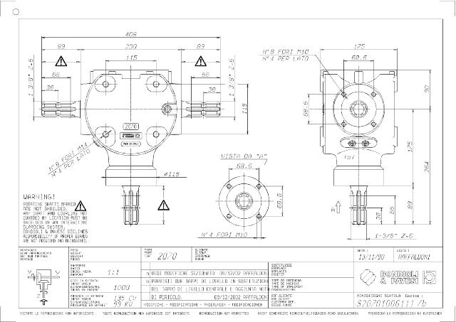 S2070 T-Gear 1:1 - X= 1 3/8″ Z6 - Y= 1 3/8″ Z6 - Z= 1 3/8″ Z6
