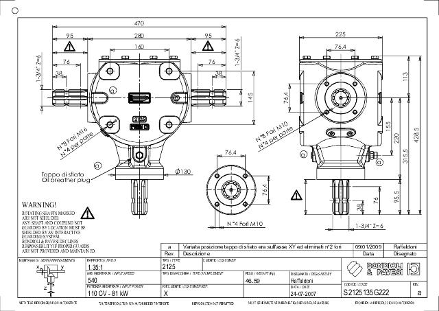 S2125 T-Gear 1:1,35 - X= 1 3/4″ Z6 - Y= 1 3/4″ Z6 - Z= 1 3/4″ Z6
