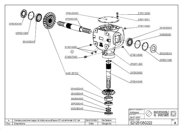 S2125 T-Gear 1:1,35 - X= 1 3/4″ Z6 - Y= 1 3/4″ Z6 - Z= 1 3/4″ Z6