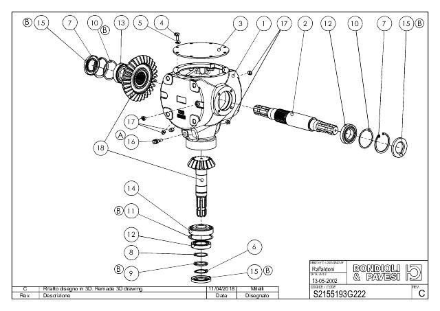 S2155 T-Gear 1:1,93 - X= 1 3/4″ Z6 - Y= 1 3/4″ Z6 - Z= 1 3/4″ Z6