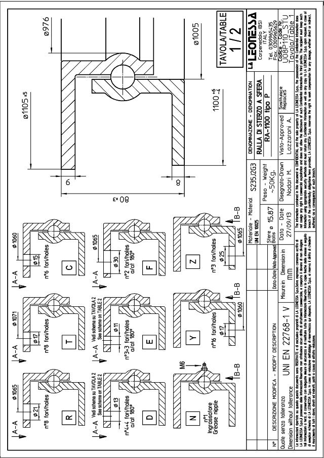 Kugledrejekrans Special U08P110STU