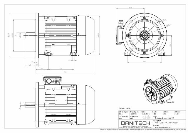 Motor 4,0/5,5 kW 1400 S2 black